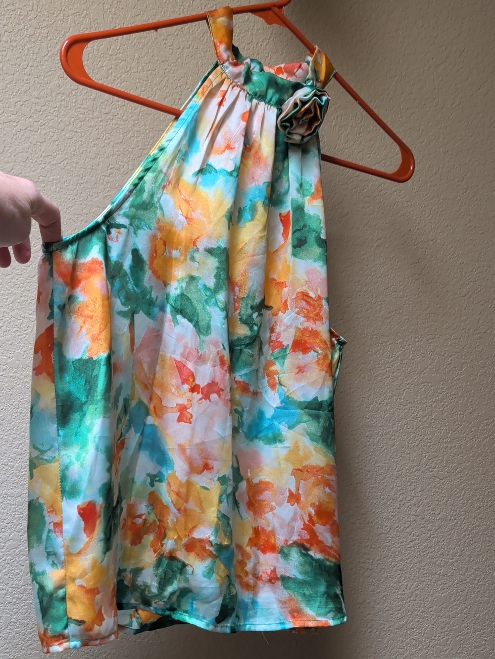 Silk Feel Sleeveless Blouse
